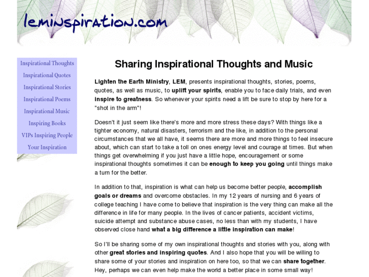 www.lem-inspirational-thoughts-and-music.com