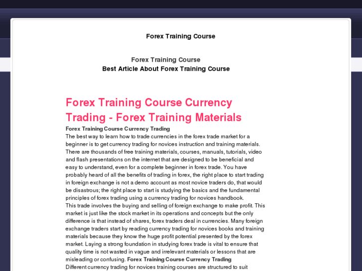 www.forex-trainingcourse.com