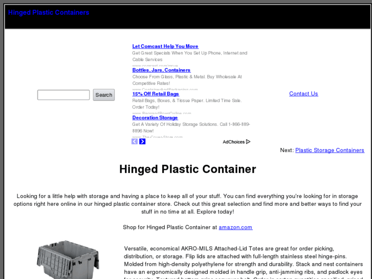 www.hingedplasticcontainers.com