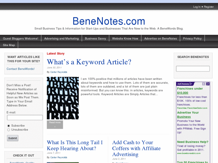 www.benenotes.com