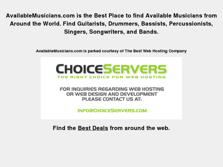 www.availablemusicians.com