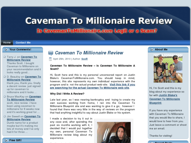 www.cavemantomillionairereview.com