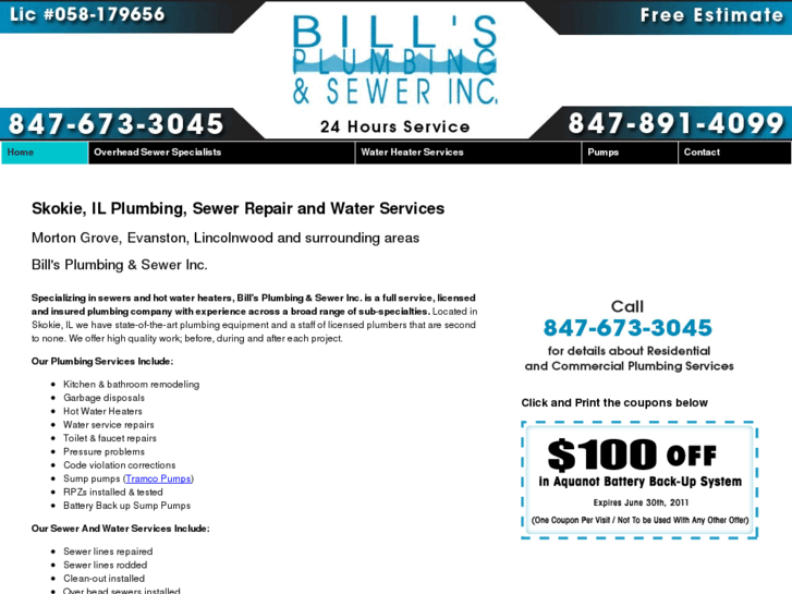 www.billsplumbingandsewer.com