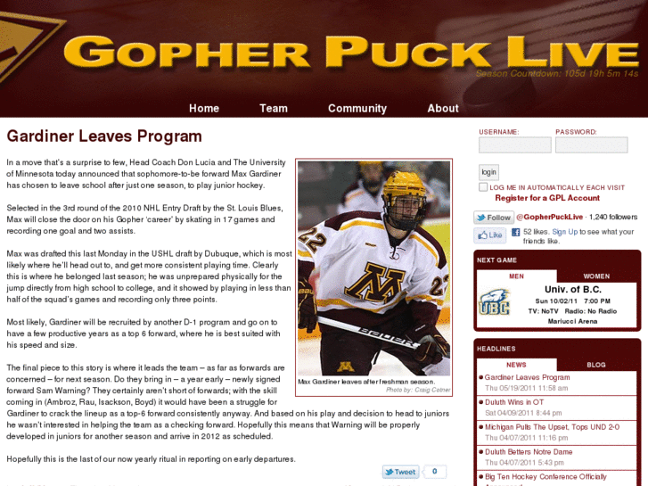 www.gopherpucklive.com