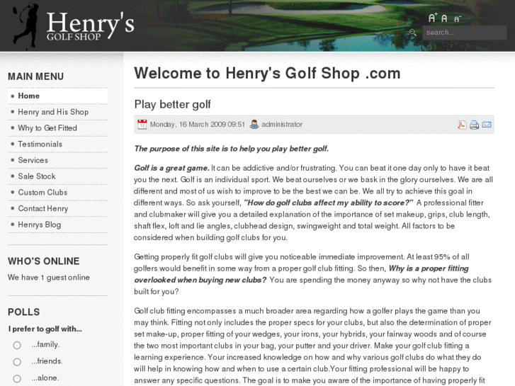 www.henrysgolfshop.com