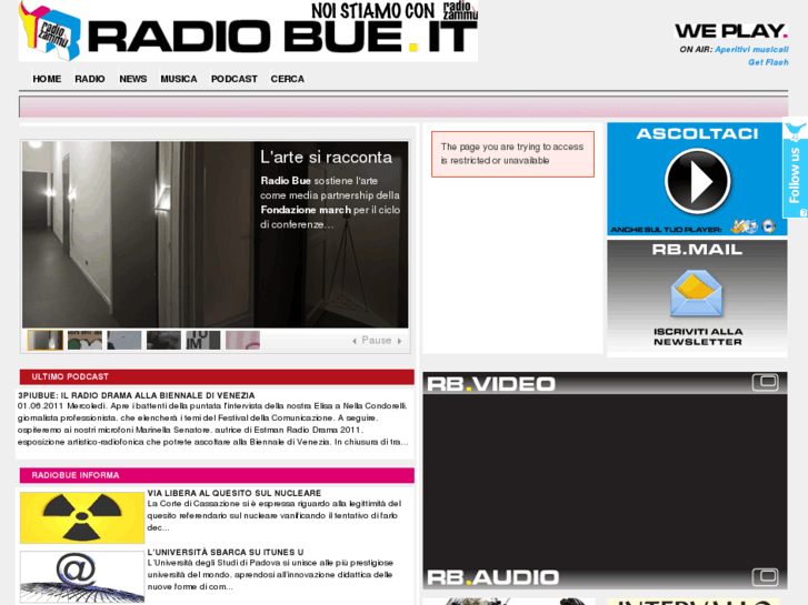 www.radiobue.it