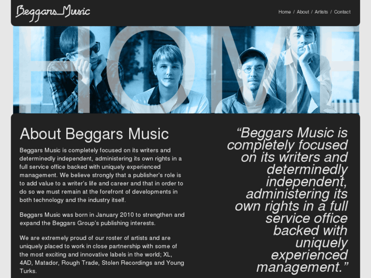 www.beggarsmusic.com