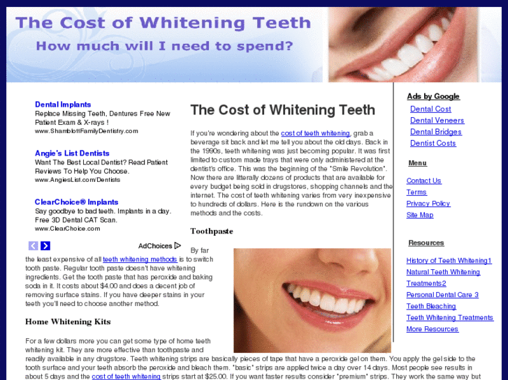 www.cost-of-teeth-whitening.com