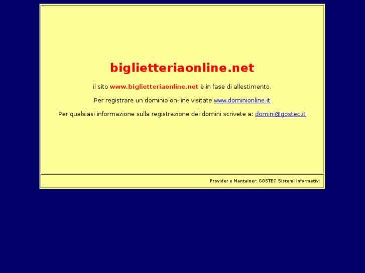 www.biglietteriaonline.net