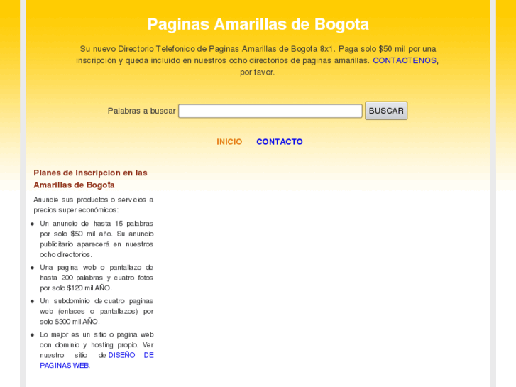 www.paginasamarillasdebogota.net