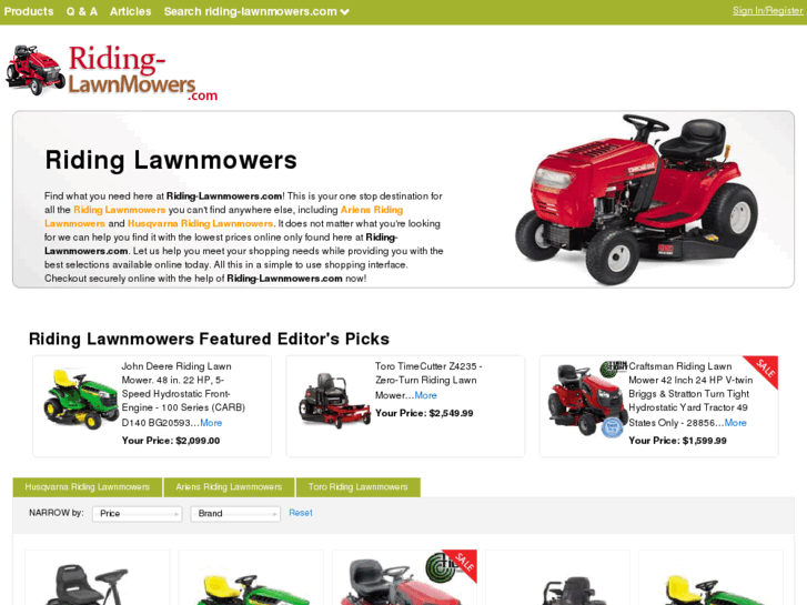 www.riding-lawnmowers.com