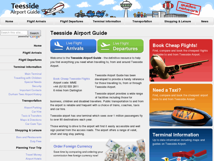 www.teesside-airport-guide.co.uk