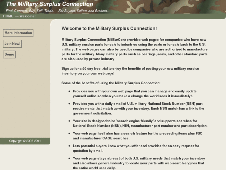 www.militarysurplusconnection.net