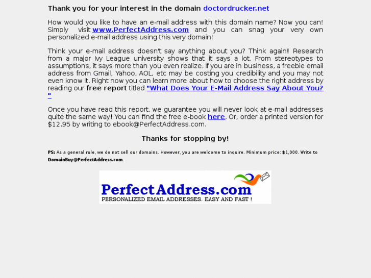 www.doctordrucker.net