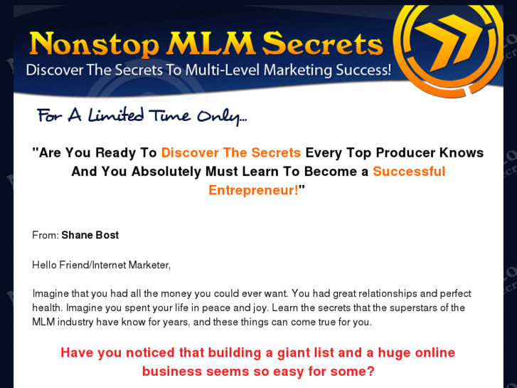 www.nonstopmlmsecrets.com