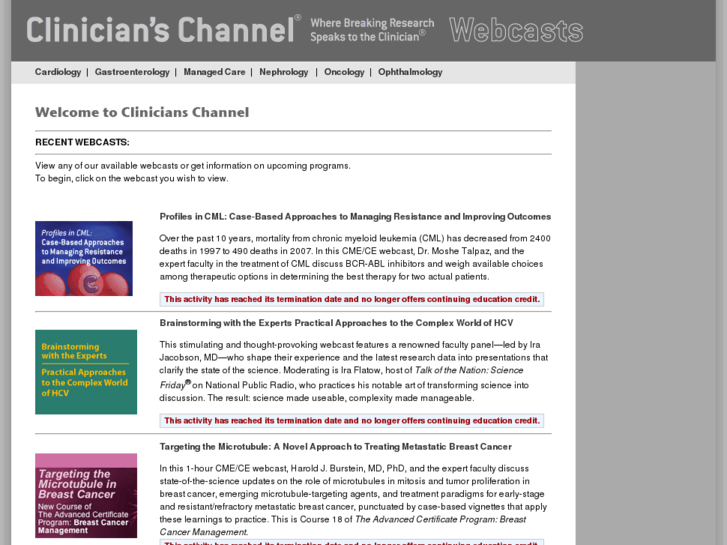 www.clinicianschannel.com
