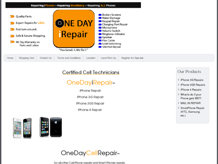 www.onedayirepair.com