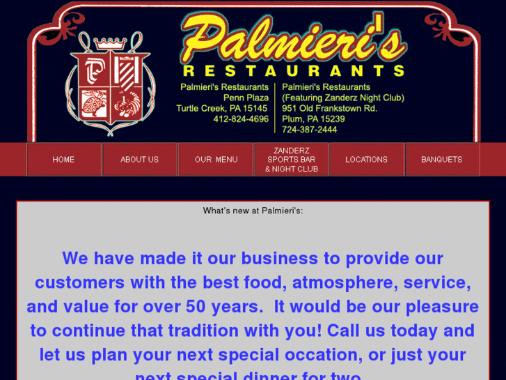 www.palmierisrestaurant.com