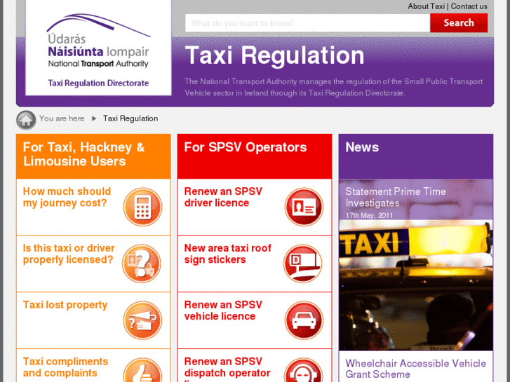 www.taxiregulator.ie