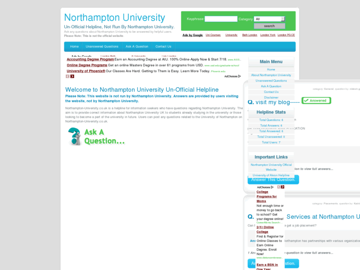 www.northampton-university.co.uk
