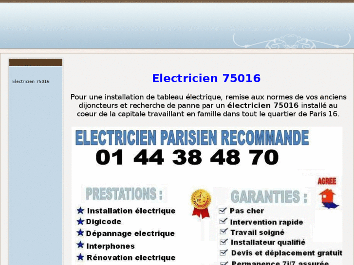 www.electricien75016.com