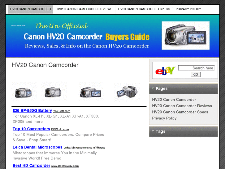 www.hv20camcorder.com