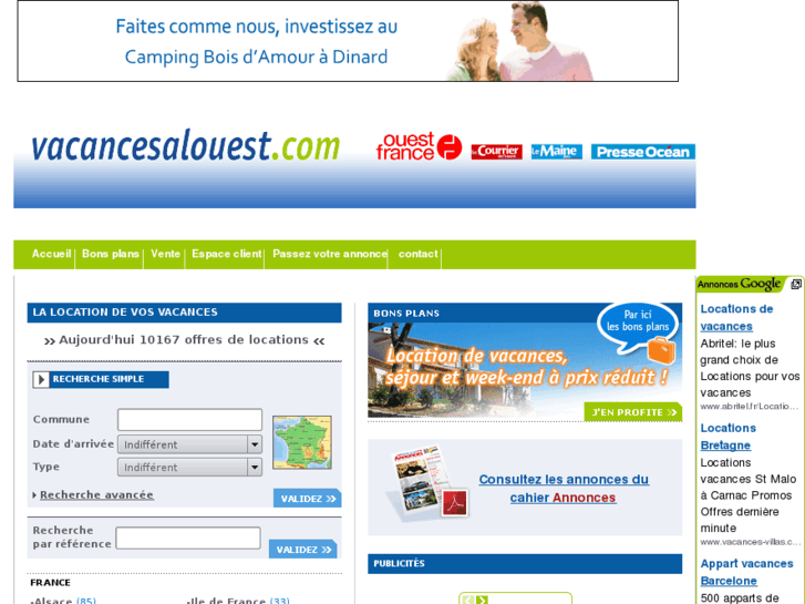 www.ouestfrance-vacances.com