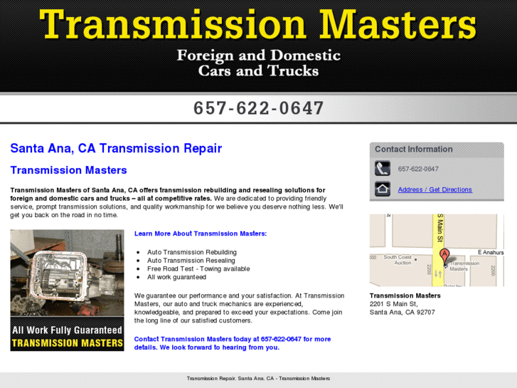 www.transmissionmastersantaana.com