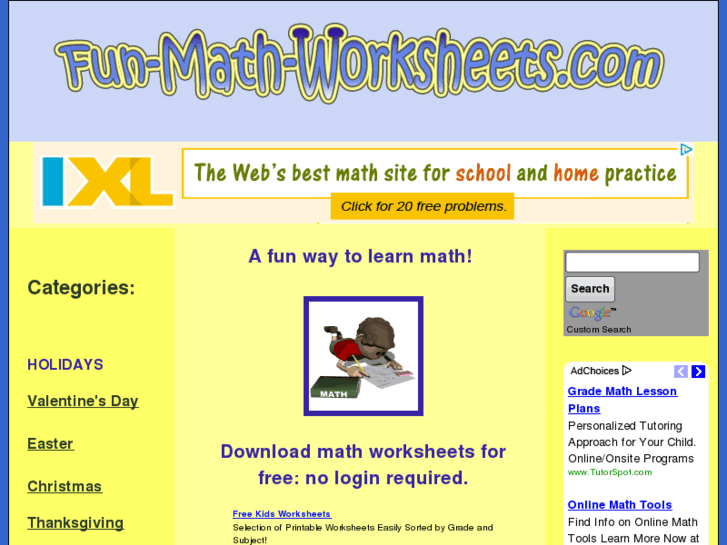 www.fun-math-worksheets.com