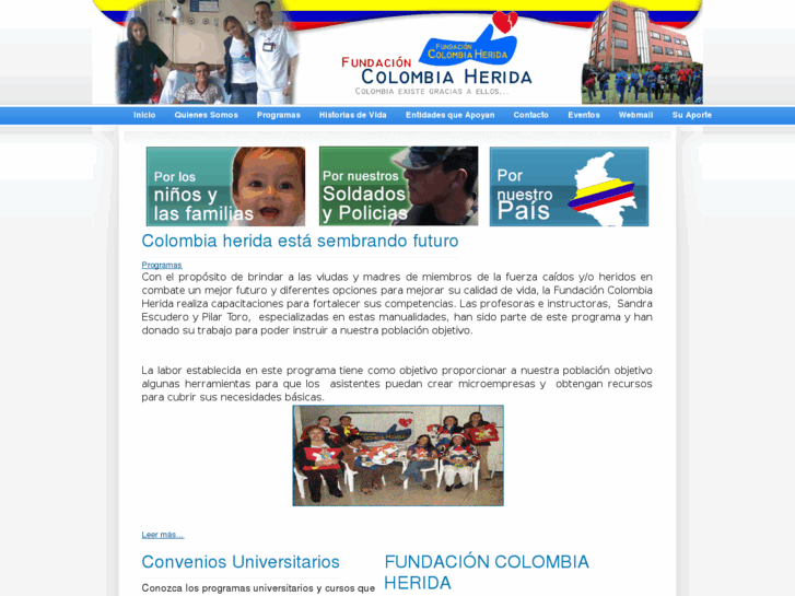 www.fundacioncolombiaherida.org