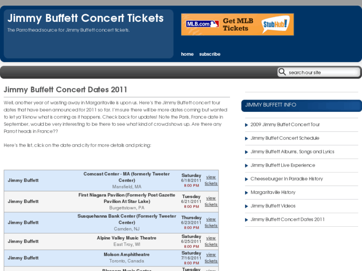 www.jimmybuffetconcerttickets.com