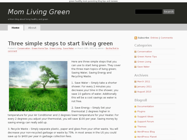 www.momlivinggreen.com