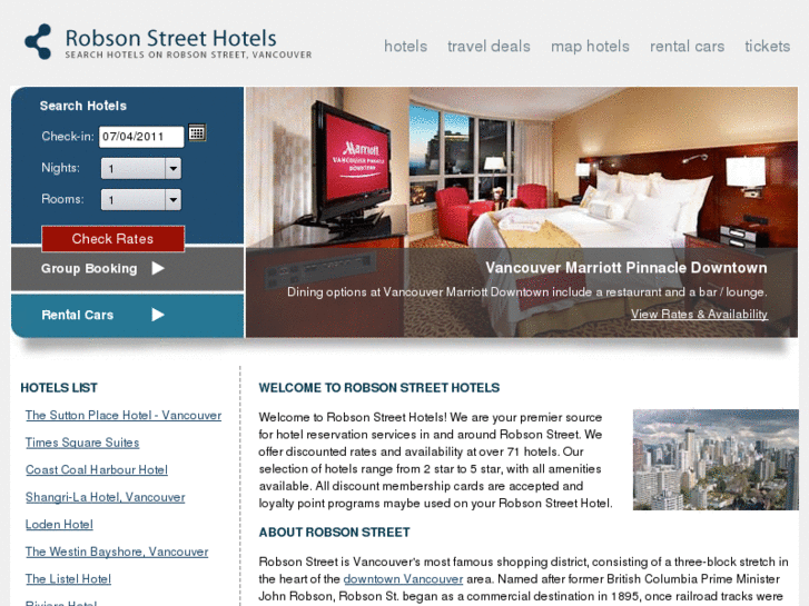 www.robsonstreethotels.com