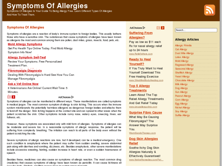 www.symptomsofallergies.net