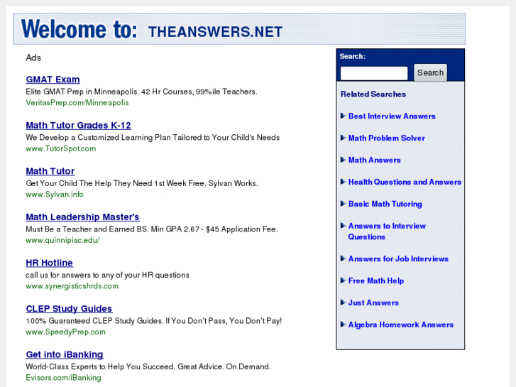 www.theanswers.net