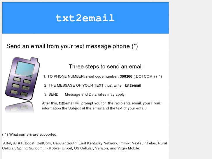 www.txt2email.com