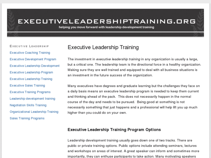 www.executiveleadershiptraining.org