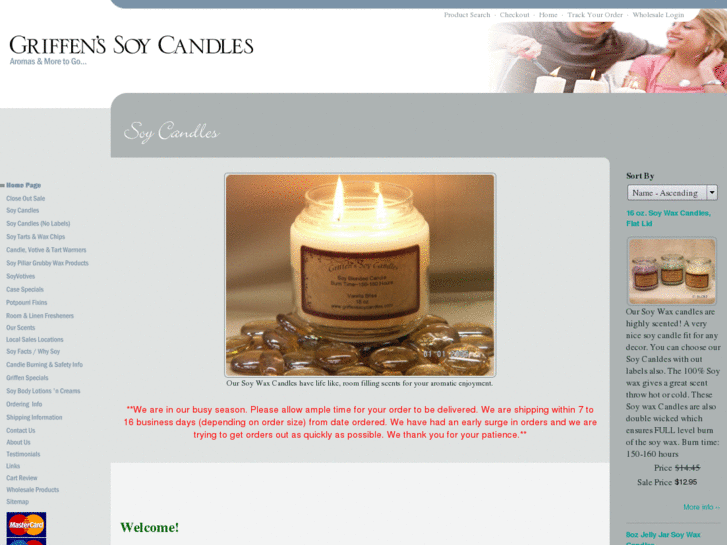 www.griffenssoycandles.com