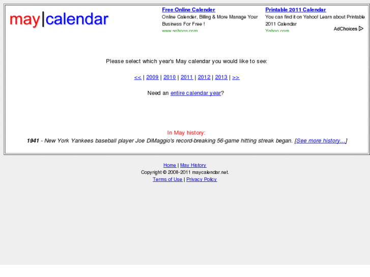 www.maycalendar.net