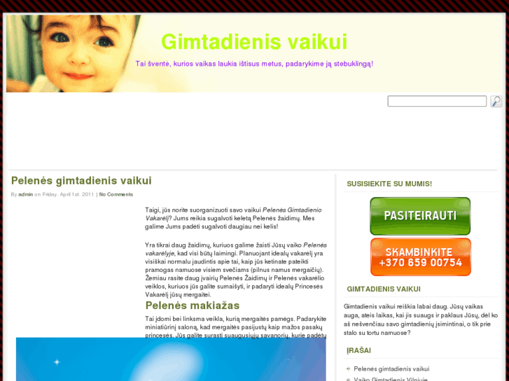 www.gimtadienisvaikui.info