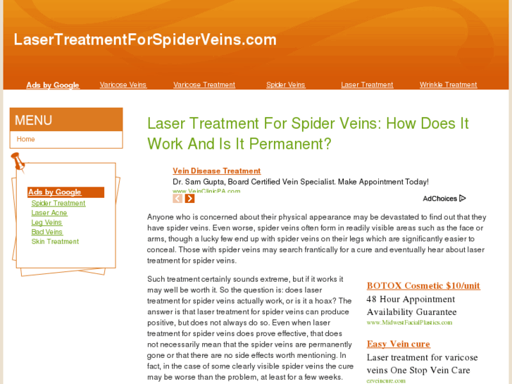 www.lasertreatmentforspiderveins.com