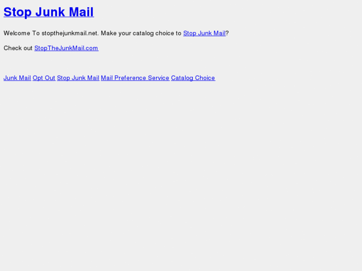 www.stopthejunkmail.net