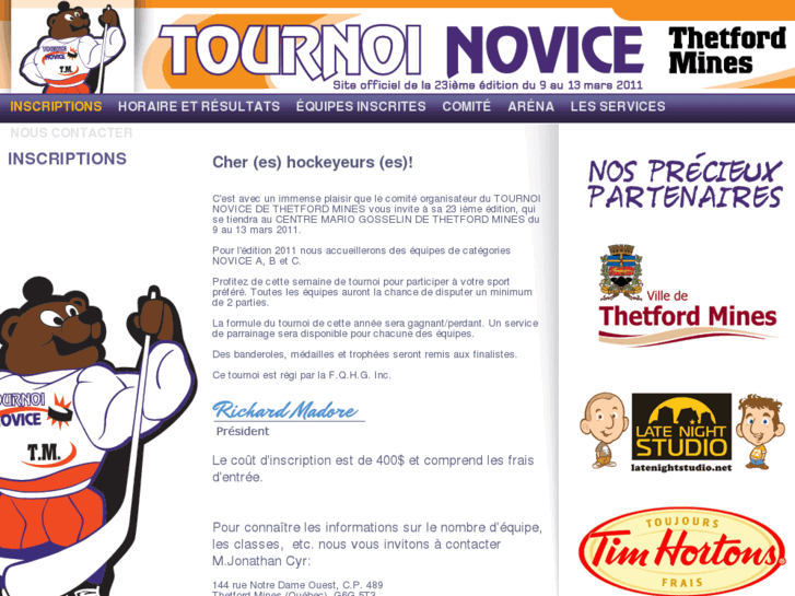 www.tournoinovicethetford.com