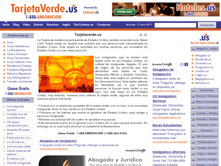 www.tarjetaverde.us