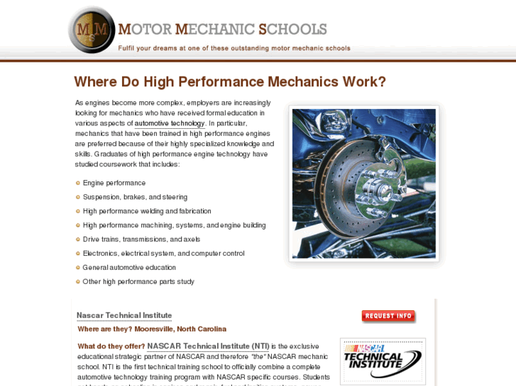 www.motormechanicschools.com