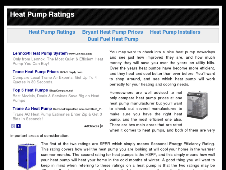 www.heatpumpratings.info