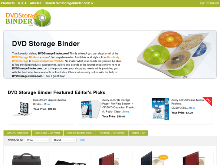 www.dvdstoragebinder.com