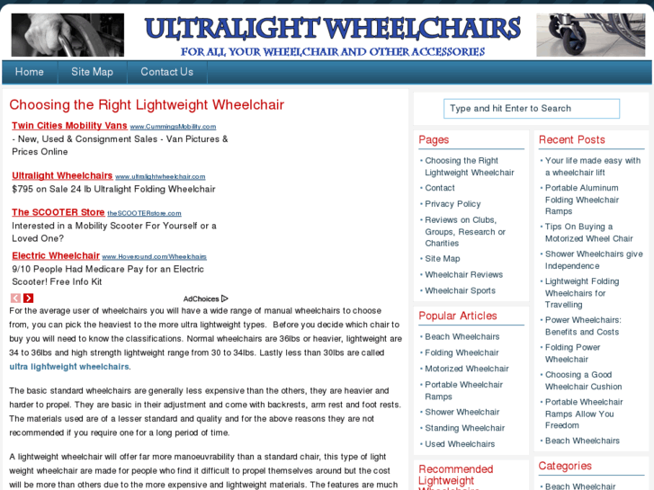 www.ultralightwheelchairs.org