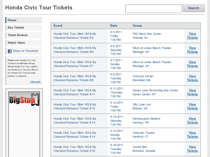 www.hondacivictourtickets.com