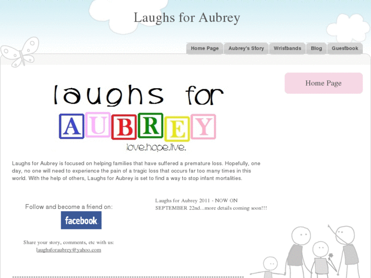 www.laughsforaubrey.com